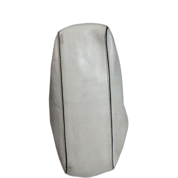 Michael Kors Brookville Cream Hobo Bag Leather Shoulder Bag Purse - Picture 4 of 11